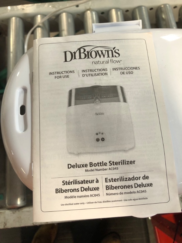Photo 1 of **MISSING BOTTLE CLEANING BRUSH**Dr. Brown's Deluxe Bottle Sterilizer and Baby Bottle Cleaning Brush with Sponge and Scrubber Bundle Sterilizing & Cleaning Set