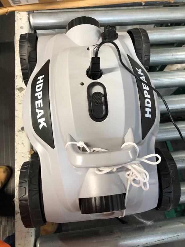 Photo 3 of ***LIGHTS UP WHEN PLUGGED IN - UNABLE TO TEST FURTHER***
Cordless Robotic Pool Cleaner, HDPEAK Pool Vacuum Lasts 110 Mins