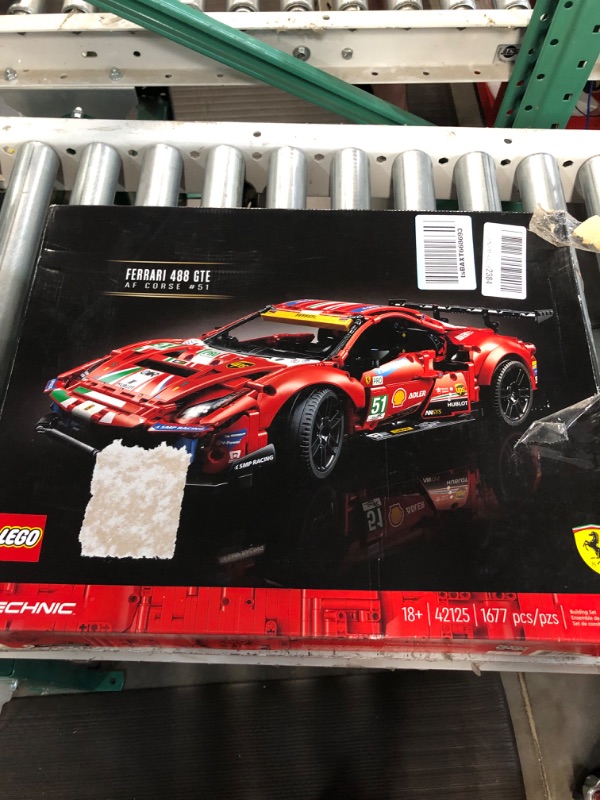 Photo 5 of **PACKAGE #5 IS OPEN**LEGO Technic Ferrari 488 GTE “AF Corse #51” 42125 - Champion GT Series Sports Race Car, Exclusive Collectible Model Kit, Collectors Set for Adults to Build
