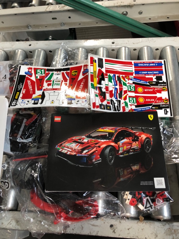 Photo 6 of **PACKAGE #5 IS OPEN**LEGO Technic Ferrari 488 GTE “AF Corse #51” 42125 - Champion GT Series Sports Race Car, Exclusive Collectible Model Kit, Collectors Set for Adults to Build
