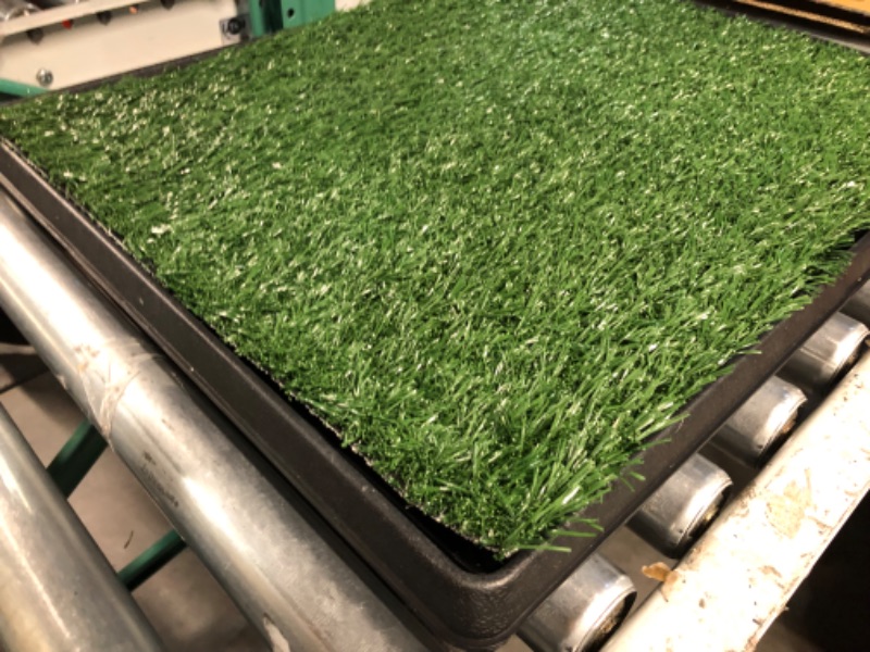 Photo 1 of **USED** Indoor Dog Potty Grass Pad - Puppy Potty Training Artificial Grass Mats,Dog Fake Grass Pee Pad with Tray,Reusable 3 Layered Dog Potty Trainer,Easy to Clean 20" x 25"