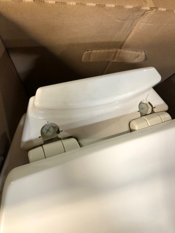 Photo 4 of **SEE PHOTO FOR DAMAGE/IMPERFECTION** Dometic 302310083 310 Series Standard Height RV Toilet 18" Height, Slow Close Wood Seat, Bone