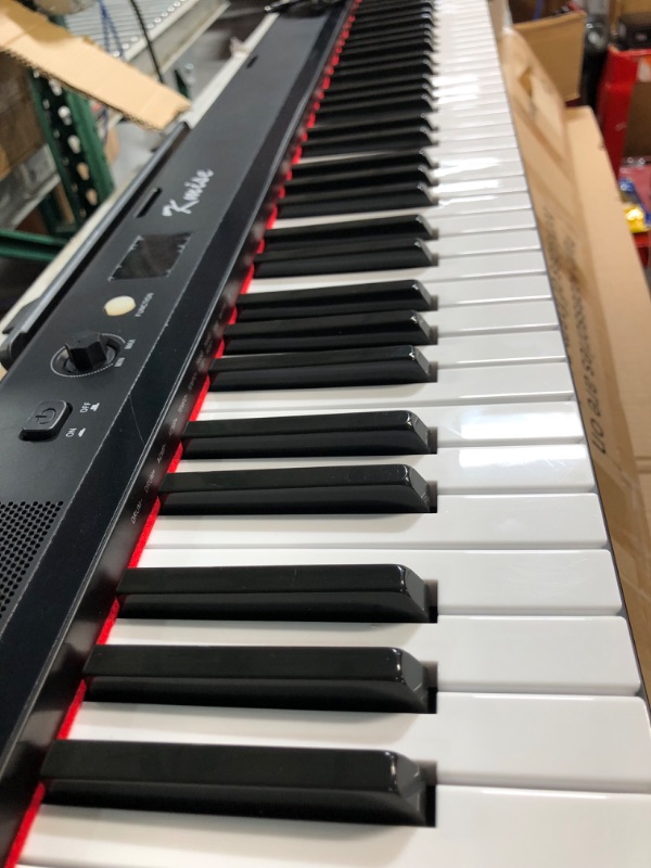 Photo 3 of **PEDAL IS NON-FUNCTIONAL** Kmise Digital Piano 88 Key Full Size Semi Weighted Electronic Keyboard 