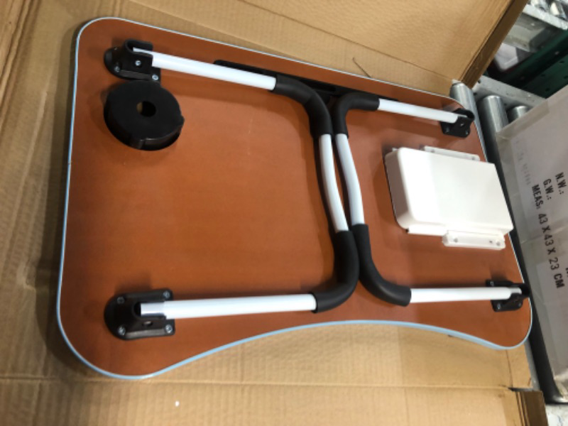 Photo 4 of Lap Desk with Storage Drawer, Cup and Phone Holder, Laptop Bed Tray Table