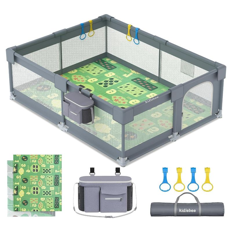 Photo 1 of Baby Playpen with Mat - Play Pens for Babies and Toddlers, Baby Gate Playpen, Extra Large 79" x 71"