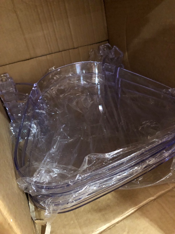 Photo 3 of * item damaged * see images *
 Flash Furniture 4 Pack Ghost Chair with Square Back in Transparent Crystal