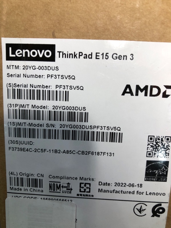 Photo 5 of Latest Lenovo ThinkPad E15 Gen 4 15.6" FHD (AMD Ryzen 7 5825U, 16GB RAM, 512GB PCIe SSD) 8-Core 