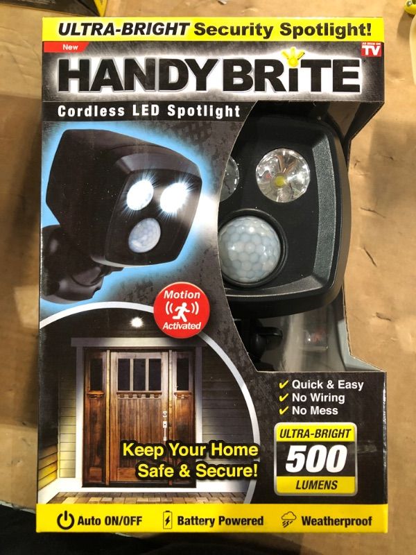 Photo 3 of (PACK OF 5) Ontel Handy Brite Ultra-Bright Cordless LED Security Spotlight, 500 Lumens