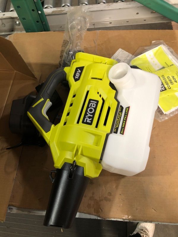 Photo 3 of (SET OF 2) RYOBI ONE+ 18-Volt Lithium-Ion Cordless Mister with 2.0 Ah Battery and Charger Included