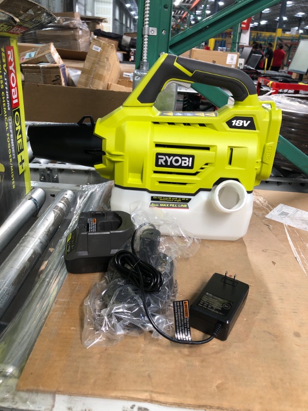 Photo 2 of (SET OF 2) RYOBI ONE+ 18-Volt Lithium-Ion Cordless Mister with 2.0 Ah Battery and Charger Included