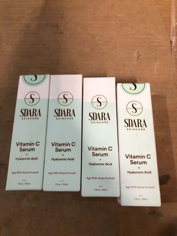 Photo 2 of ***EXPIRED JUNE 2023***
PACK OF 4 Sdara Skincare Vitamin C Serum for Face with Hyaluronic Acid 5% - 1 fl oz 