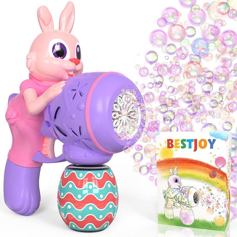 Photo 1 of 2pcs Bubble Machine Gun for Toddlers 1-3, Automatic Bubble Blower Bubbles for Kids Age 4-8, 