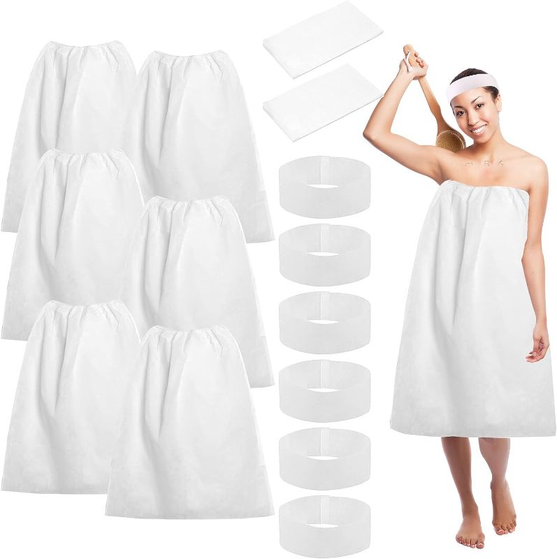 Photo 1 of 20PCS Disposable Spa Wrap with Spa Facial Headbands Included 10 Non-Woven Spa Wrap 