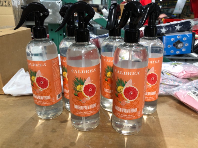 Photo 2 of pack of 6, Caldrea Linen and Room Spray Air Freshener, 16 oz with Caldrea Dish Soap, 16 oz and Caldrea Multi-surface Countertop Spray Cleaner, 16 oz (Packaging May Vary)