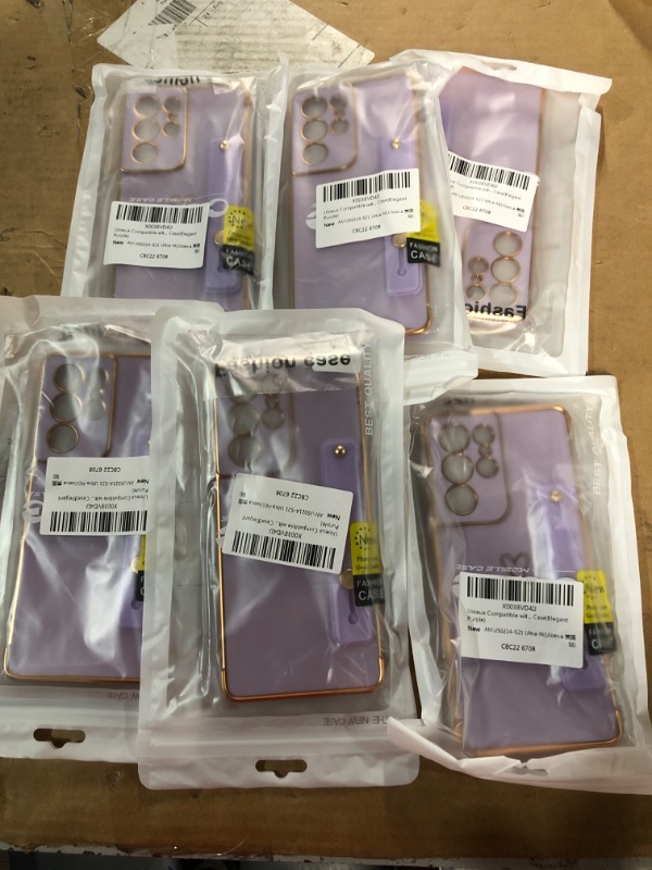 Photo 2 of 4.3 4.3 out of 5 stars 183 Reviews
Uioeua Compatible with Samsung Galaxy S21 Ultra ?6.8" 2021 Case Thin for Women Girls,Soft TPU Plating Bumper Wristband Holder Case Slim Anti-Scratch Shockproof Love Heart Cute Case(Elegant Purple)