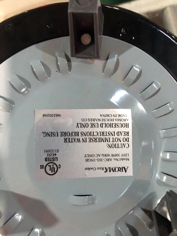 Photo 5 of Aroma Housewares 1.5Qt. Rice & Grain Cooker (ARC-363NGB),Black,6-Cup Cooked / 3-Cup Uncooked
