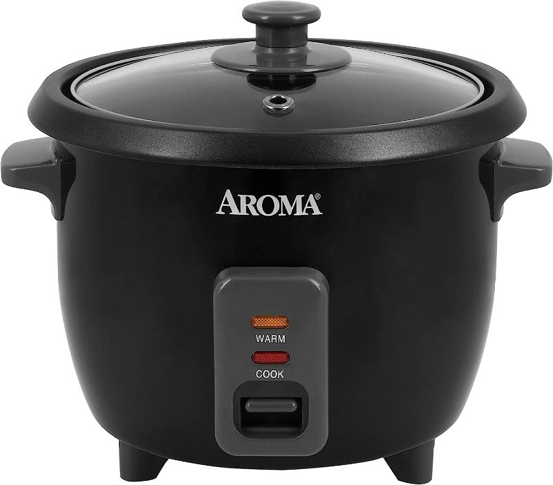 Photo 1 of Aroma Housewares 1.5Qt. Rice & Grain Cooker (ARC-363NGB),Black,6-Cup Cooked / 3-Cup Uncooked
