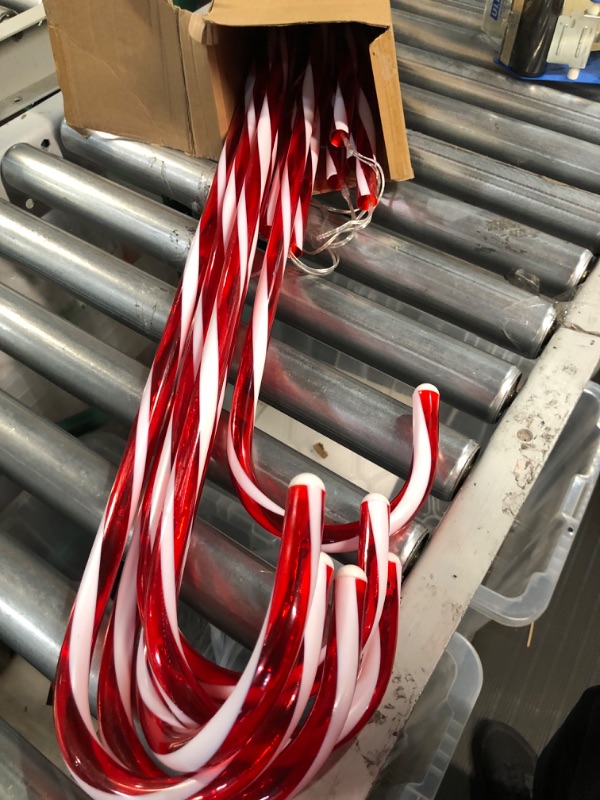 Photo 3 of 12 Pcs 36 Inch Giant Christmas Candy Cane Pathway Markers Lights,