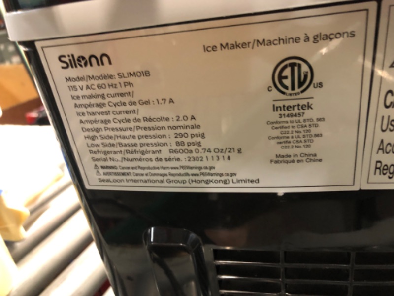 Photo 6 of Silonn Ice Maker Countertop, 9 Cubes Ready in 6 Mins, 26lbs in 24Hrs, Self-Cleaning Ice Machine
