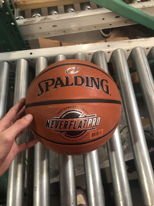 Photo 4 of Spalding NeverFlat Pro Indoor-Outdoor Basketball Official Size 7, 29.5"