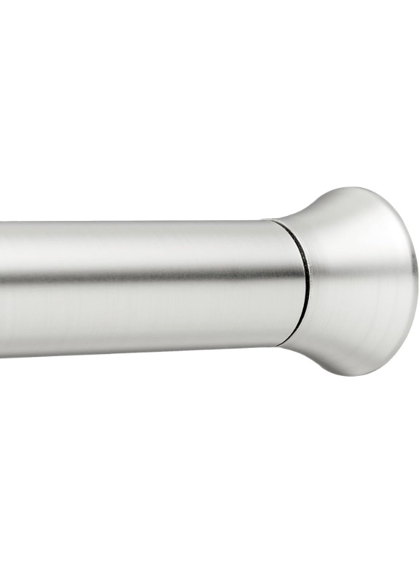 Photo 1 of Amazon Basics Tension Curtain Rod, Adjustable 24-36" Width - Nickel,
