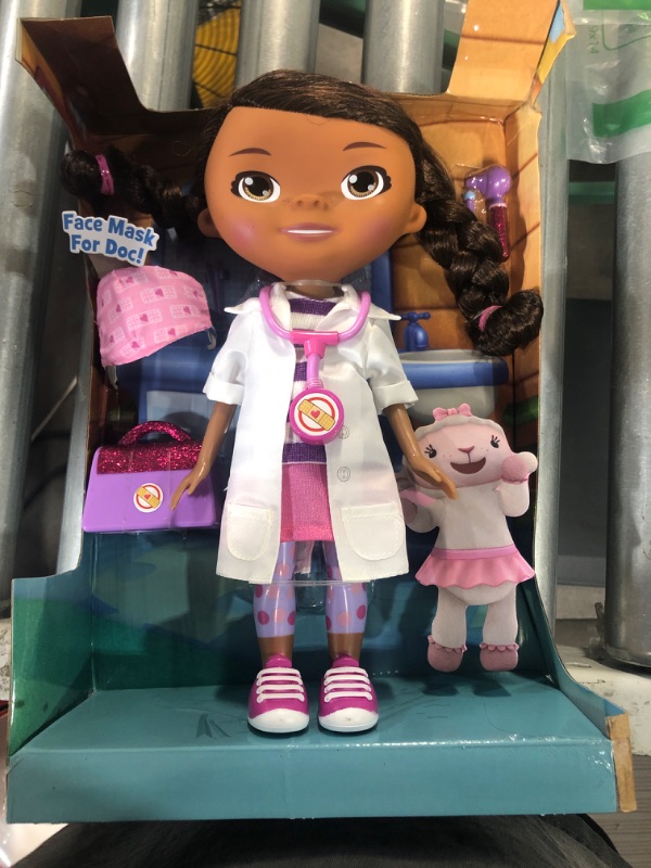 Photo 2 of Disney Junior Doc McStuffins Wash Your Hands Singing Doll, With Mask & Accessories, by Just Play