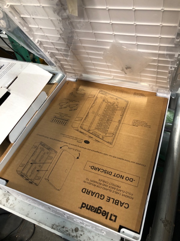 Photo 3 of On-Q Legrand Cable Management, Structured Media Enclosure, in-Wall Enclosure, TV Home Theater Box, 17 Inches, White (ENP1705-NA-V1) & AC1034 Rubber Grommet for Plastic Enclosures Enclosure with Trim and Cover + Bracket Box + Rubber Grommet 17 inch