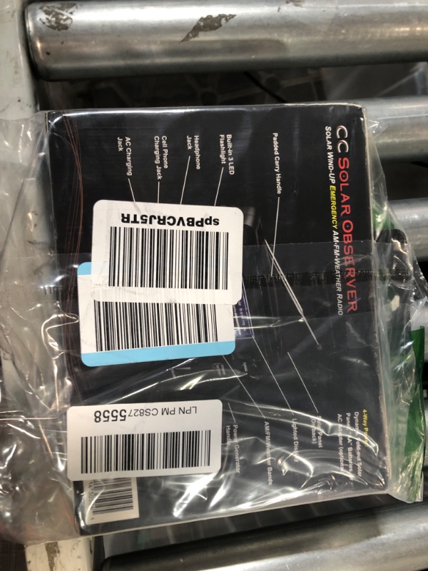 Photo 3 of C. Crane CC Solar Observer Wind Up Solar Emergency Crank Radio with AM, FM, NOAA Weather, Built in LED Flashlight & Cellphone Charger