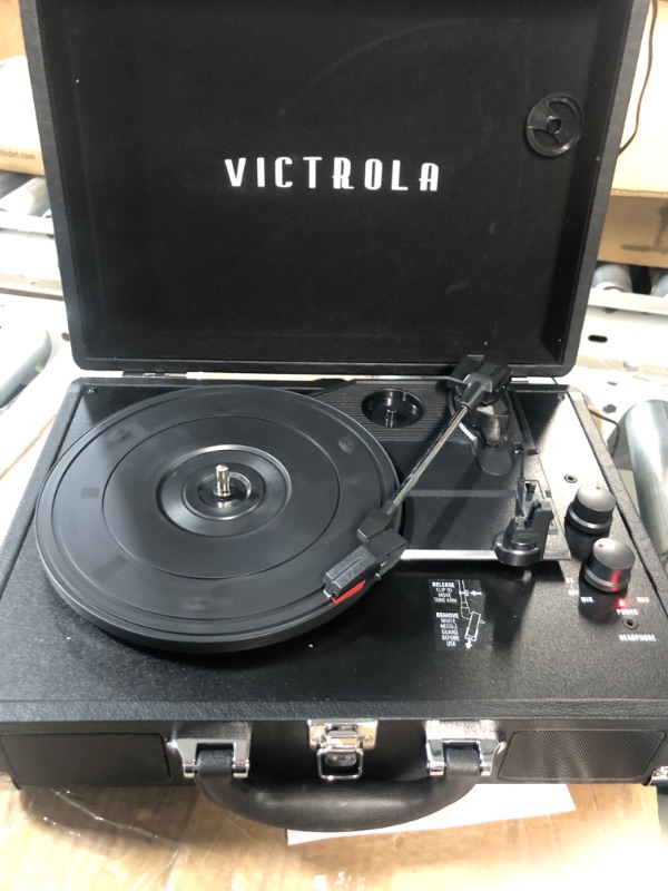 Photo 3 of Victrola Vintage Bluetooth Portable Suitcase Record Player with Built-in Speakers