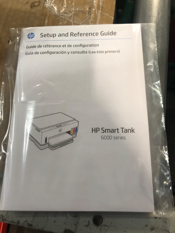 Photo 2 of HP smart tank 6001  wireless all in one printer - white 