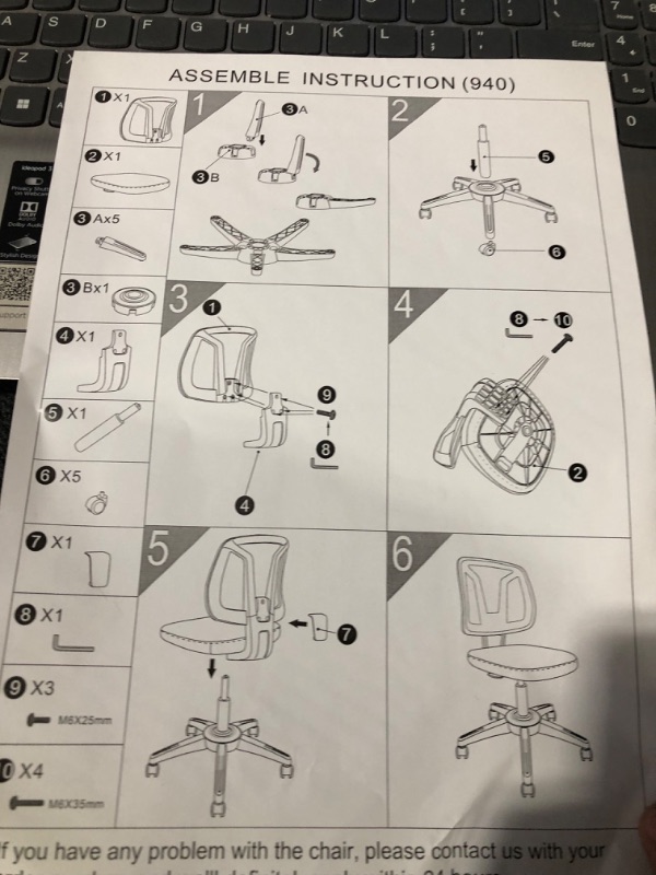 Photo 5 of Office Chair - Ergonomic Desk Chair with Adjustable 2D Headrest & Lumbar & Armrest