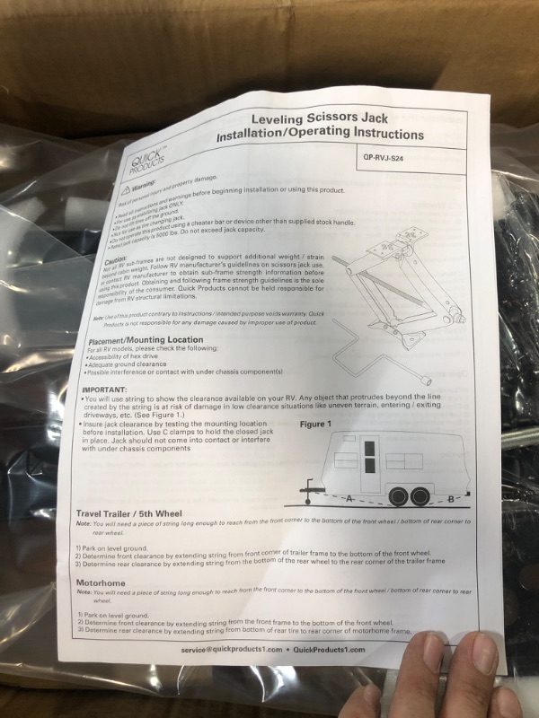 Photo 3 of Quick Products QP-RVJ-S24 RV Stabilizing and Leveling Scissor Jack, 5,000 lbs. Max, 24" - Pair