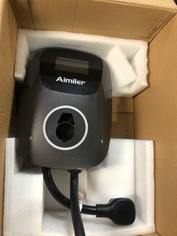 Photo 2 of Aimiler EV Charger Level 2, 48A 240V 11.5KW Smart Electric Vehicle Charger with NEMA 14-50P, 25ft-Cable ETL UL Listed Indoor/Outdoor Car Charging Station with App, Wi-Fi and Bluetooth Enabled EVSE 48A/level 2