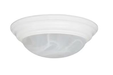 Photo 1 of *MISSING GLASS COVER* Portfolio 3-Light 15-in White Flush Mount Light