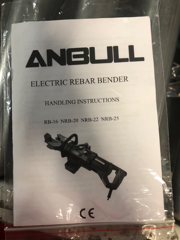 Photo 3 of Anbull 1100W Electric Rebar Bender,Hydraulic Rebar Bending Machine Bending up to 3/4 Inch #6 20mm Rebar, Rebar Bending Angle 0-100 Degrees RB-20