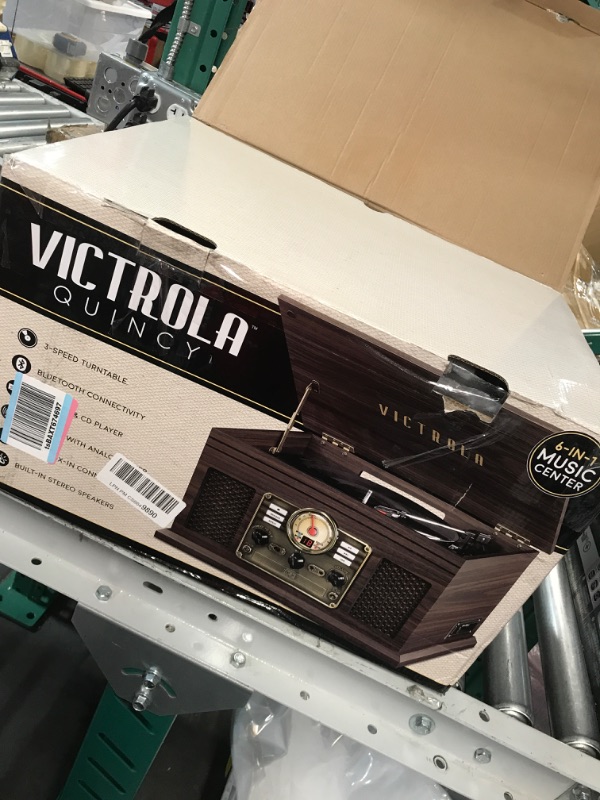 Photo 2 of Victrola Nostalgic 6-in-1 Bluetooth Record Player & Multimedia Center with Built-in Speakers - Espresso 