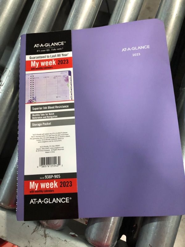 Photo 4 of AT-A-GLANCE 2023 Weekly & Monthly Planner, 8-1/2" x 11", Large, Beautiful Day, Lavender (938P-905) Beautiful Day 2023 Old Edition