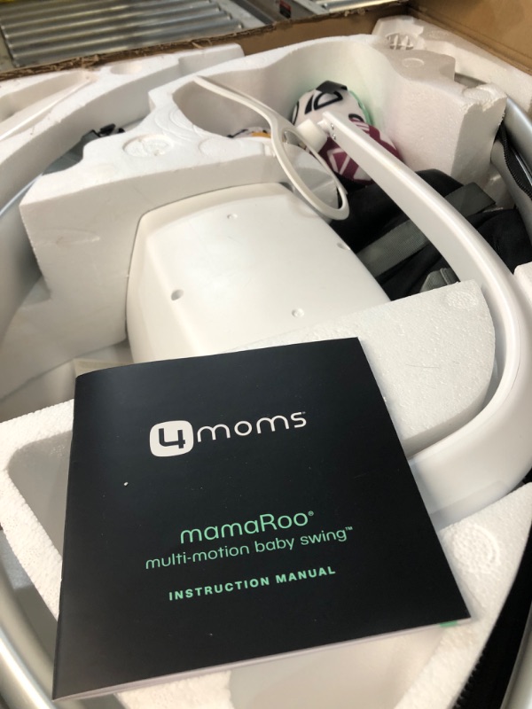 Photo 3 of 4moms MamaRoo Multi-Motion Baby Swing, Bluetooth Baby Swing with 5 Unique Motions, Black