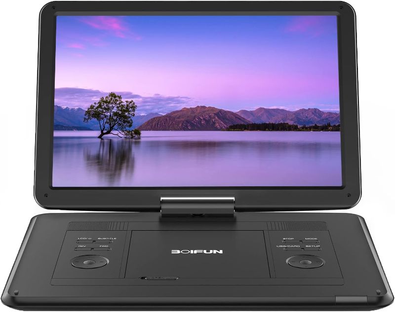 Photo 1 of *STOCK PHOTO AS REF* SEE PHOTOS ** NAVISKAUTO 17.9" Portable DVD Player with 15.6'' Large Screen Free Carry Bag Rechargeable Battery Support HDMI Input, 1080P Video, MP4, Sync Screen, Last Memory, AV in & Out, Region Free, USB