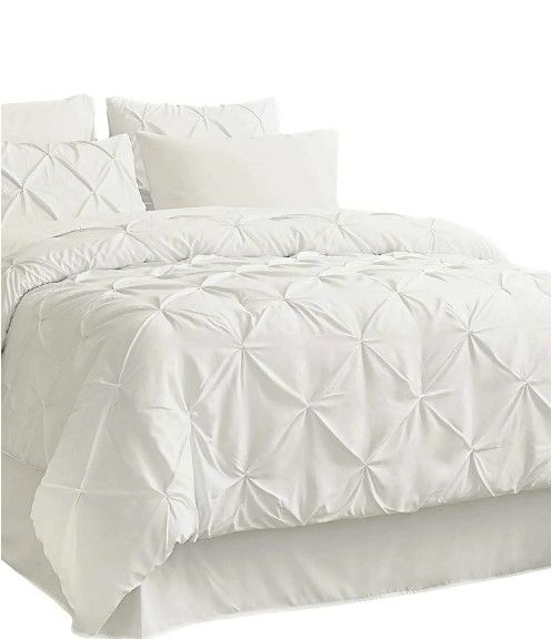 Photo 1 of **SEE NOTES**
Bedsure Cream King Comforter Set - 7 Pieces Bed in A Bag with Comforters, Sheets, Pillowcases & Shams
