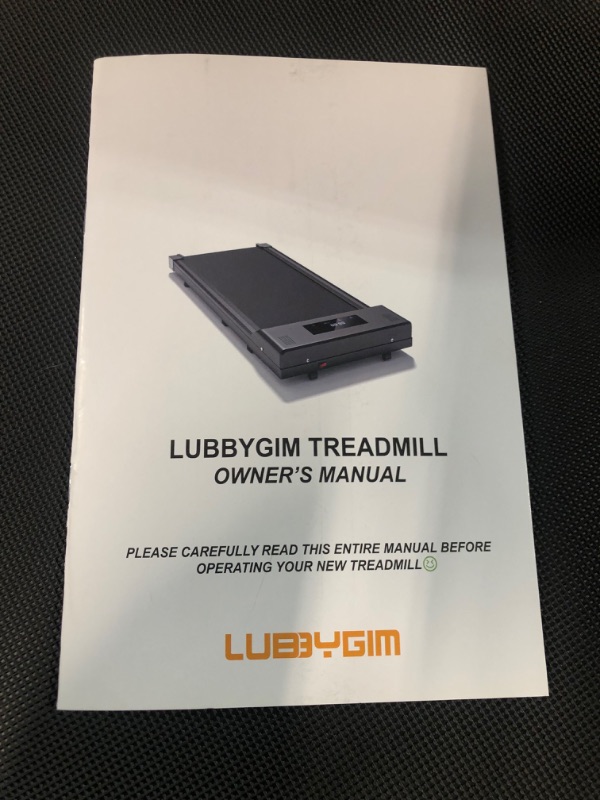 Photo 3 of **TURNS ON**
Walking Pad, Under Desk Treadmill 2 in 1, LUBBYGIM Walking Pad 300lbs Capacity Black