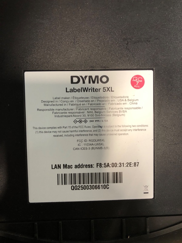 Photo 2 of DYMO LabelWriter 5XL Label Printer, Automatic Label Recognition, Prints Extra-Wide Shipping Labels (UPS, FedEx, USPS) from Amazon, eBay, Etsy, Poshmark, and More, Perfect for eCommerce Sellers LabelWriter 5XL Thermal Label Printers