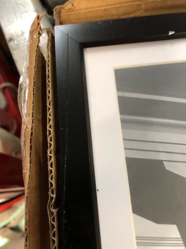 Photo 3 of **MINOR BOX CUT DAMAGE TO TOP FRAME SEE PHOTOS** Americanflat 12x18 Picture Frame in Black - Set of 2 - Use as 11x17 Picture Frame with Mat or 12x18 Frame Without Mat - Includes Sawtooth Hanging Hardware for Horizontal or Vertical Display Black 12x18 2 Pa