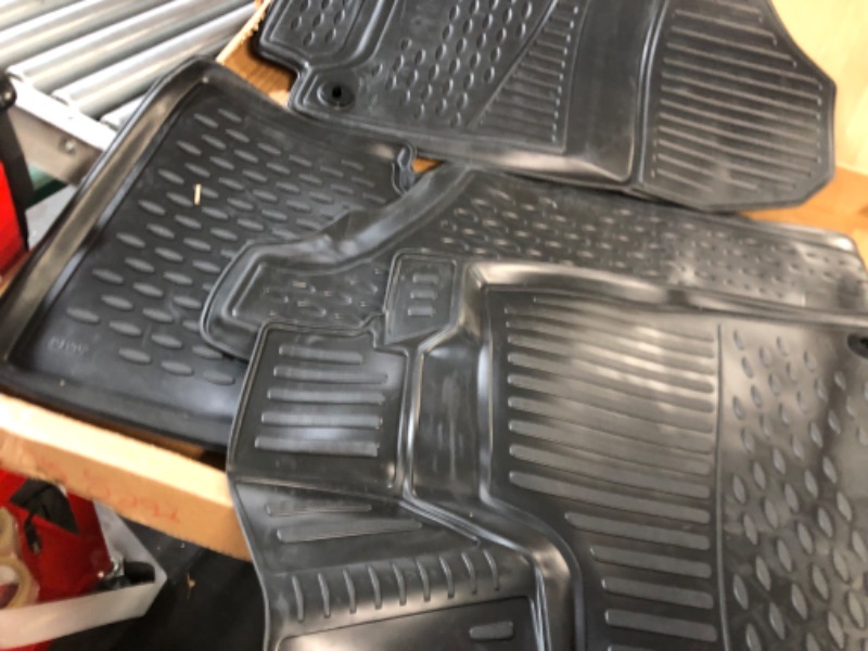 Photo 2 of  Floor Mats Front & 2nd Row Seat Liner Set All Weather Full Set Liners (Black)