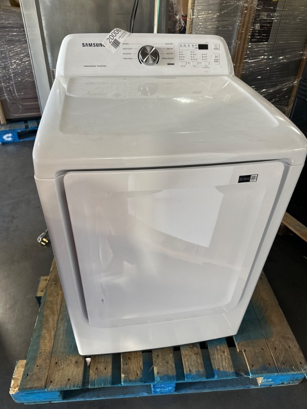 Photo 1 of **USED PRIOR, UNABLE TO TEST**  SAMSUNG 7.2 cu. ft. Electric Dryer with Sensor Dry in White