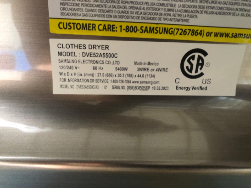 Photo 4 of 7.4 cu. ft. Smart Electric Dryer with Steam Sanitize+ in Champagne