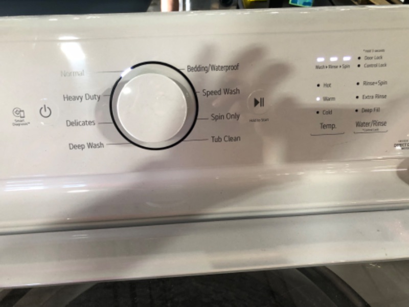 Photo 5 of **USED, TESTED POWERS ON** 
LG 4.1 cu. ft. Top Load Washer with 4-Way Agitator® and TurboDrum™ Technology