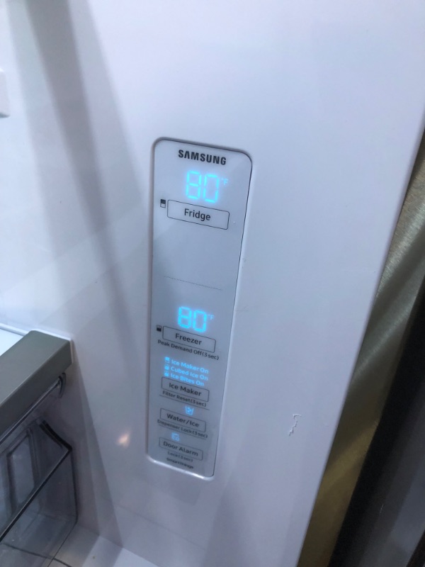 Photo 6 of **USED, TESTED POWERS ON**  SAMSUNG 31 cu. ft. Mega Capacity 3-Door French Door Refrigerator with Four Types of Ice in Stainless Steel