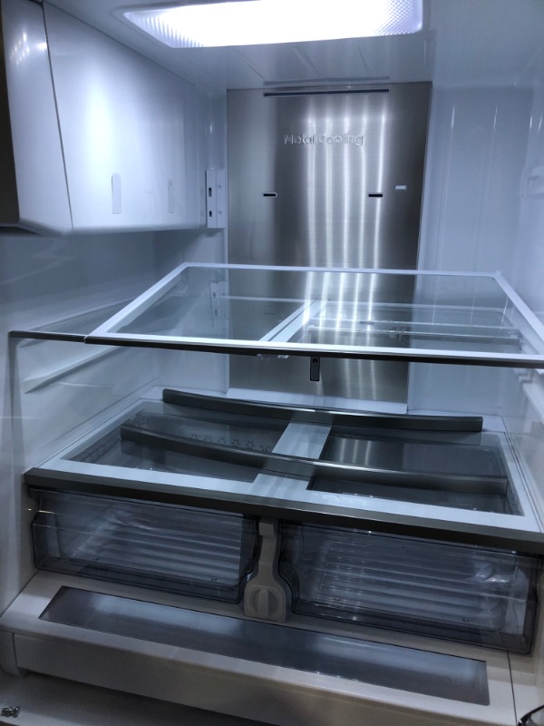 Photo 7 of **USED, TESTED POWERS ON**  SAMSUNG 31 cu. ft. Mega Capacity 3-Door French Door Refrigerator with Four Types of Ice in Stainless Steel