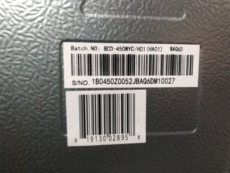 Photo 6 of **USED, TESTED HAS MINOR DAMAGE** Hisense 17.2-cu ft Counter-depth Bottom-freezer Refrigerator - Fingerprint Resistant Stainless Steel